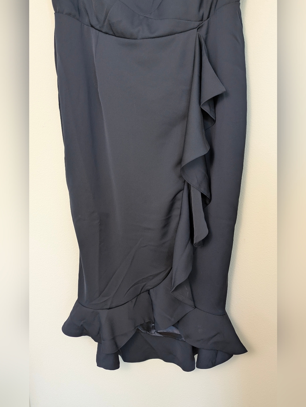 City Chic The Hypnotise Faux Wrap Midi Dress Dark Blue Sz 18 Wedding Party New - Picture 5 of 16